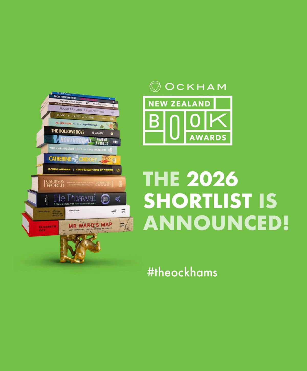 Ockham Book Awards shortlist 2026 lands
