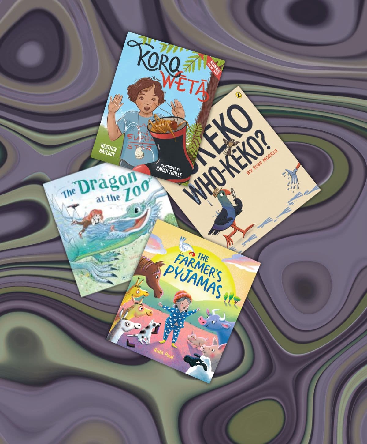 Dragons, pukeko, pyjamas, and a wētā: four picture book reviews