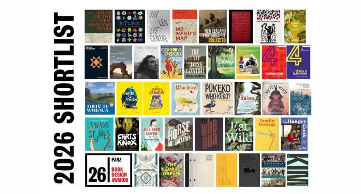 Shortlist of beautifully designed books from Aotearoa