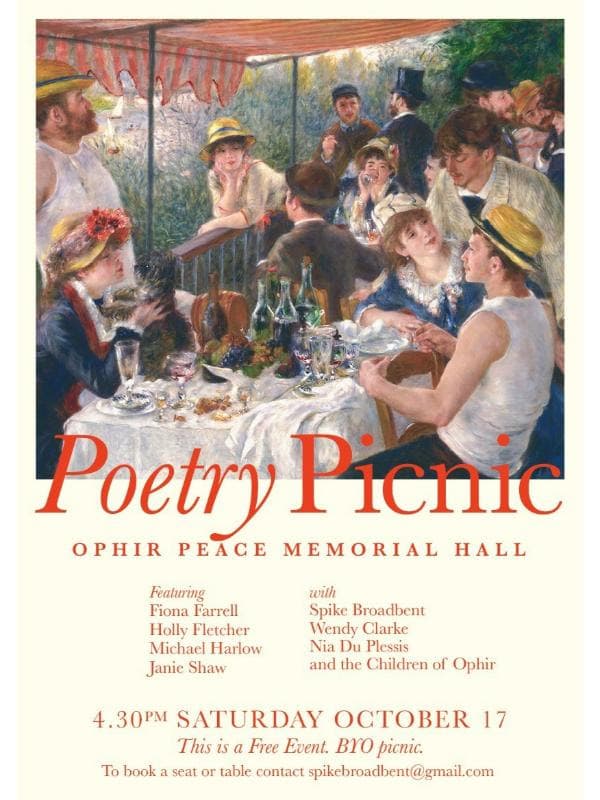 Poetry Picnic at Ophir Peace Memorial Hall
